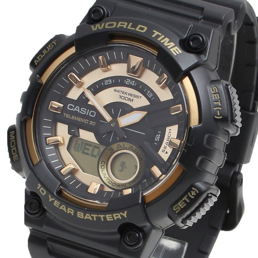 Casio Watch Mens Quartz Anadej Analog Black G-Shock